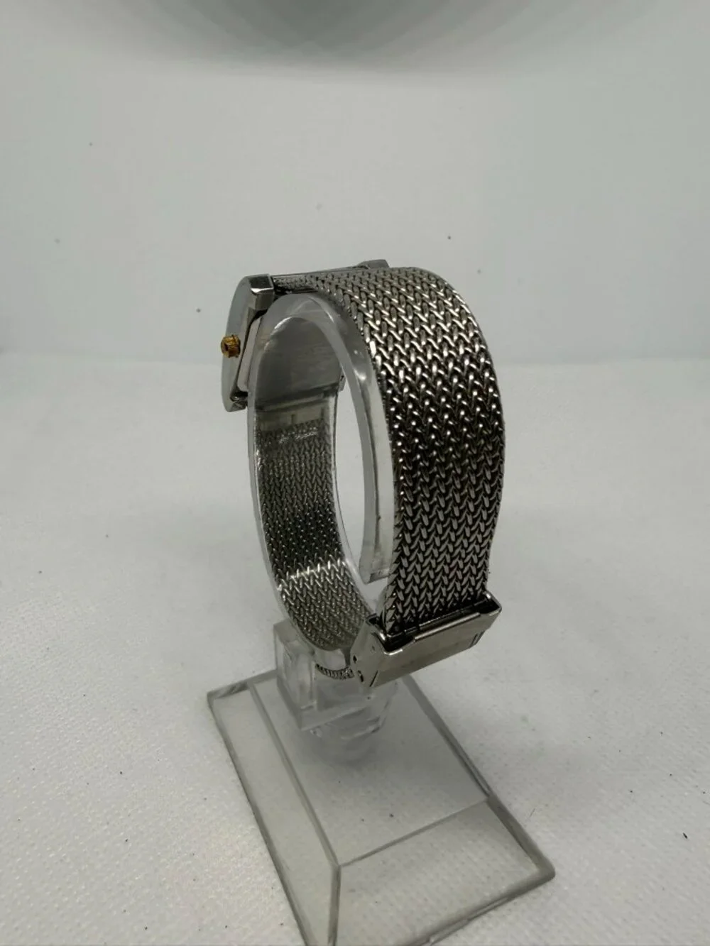 Skagen Denmark Women's Analog Watch Silver Tone Rectangle Mesh Band 20mm L064